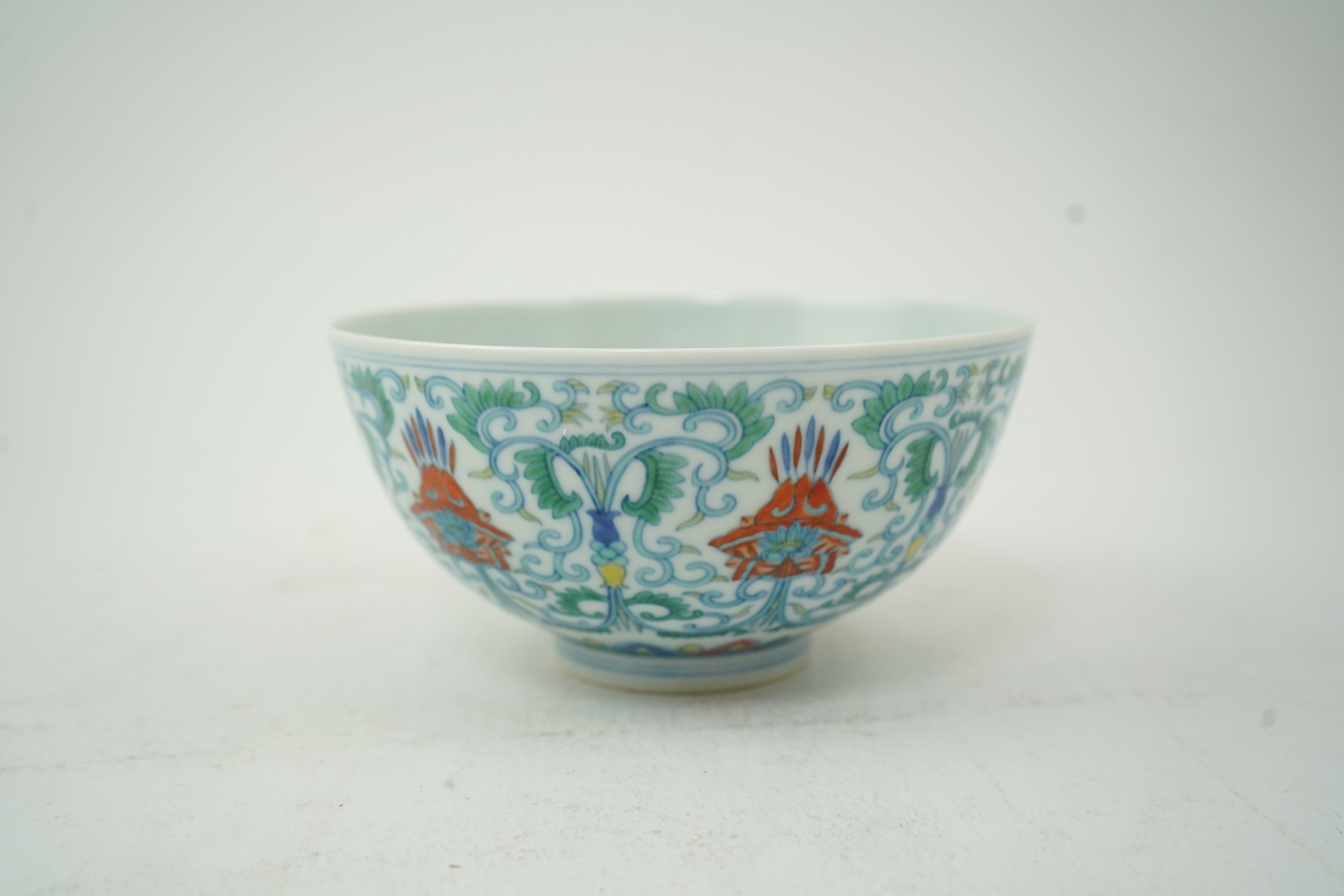 A Chinese doucai bowl, Daoguang mark but later, 14.3cm diameter